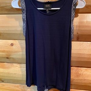 W5 Navy Sleeveless Top
